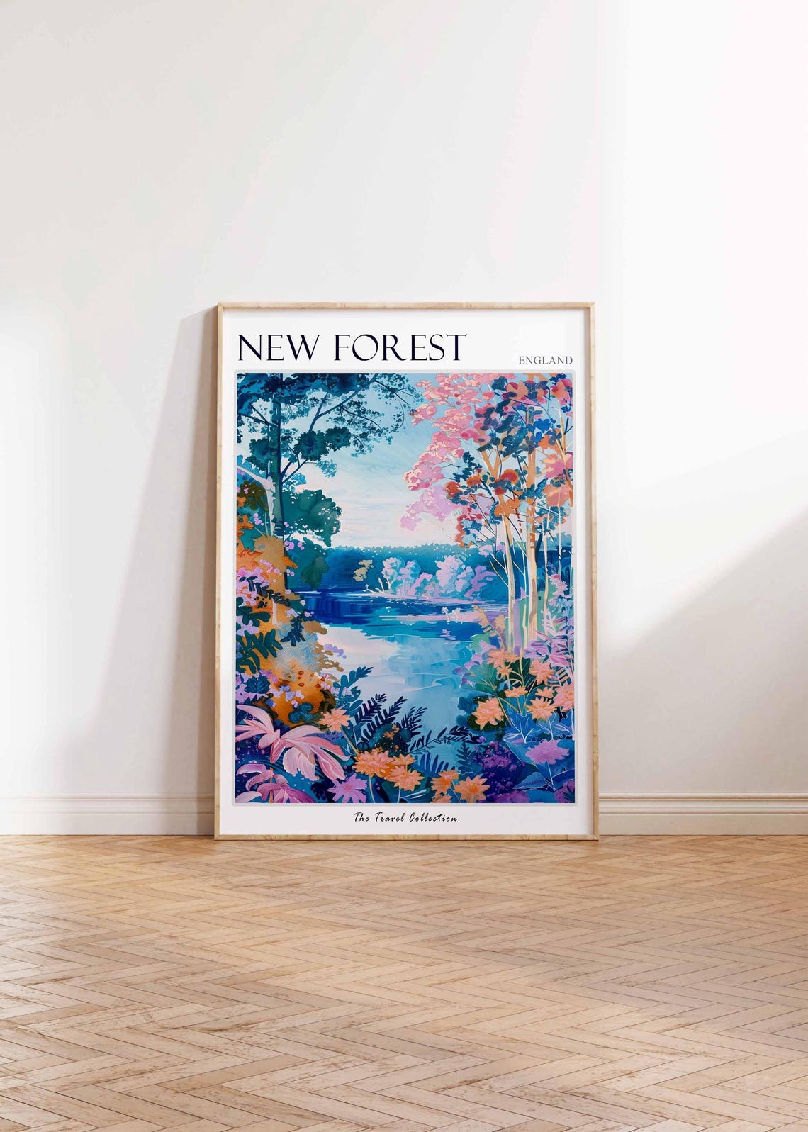 New Forest Poster England Travel Poster Countryside Poster English Countryside New Forest Travel Print Countryside Travel Print - Image 2