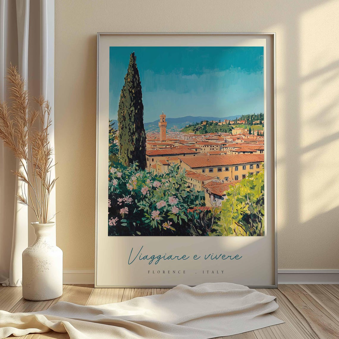 Florence Poster Italian Travel Print Florence Travel Art Florence Wall Art Italy Art Italy Travel Decor Italian Travel Gift - Image 2