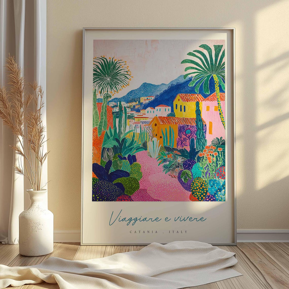 Catania Poster Catania Travel Print Catania Travel Art Catania Wall Art Italy Art Italy Travel Decor Italian Travel Gift - Image 2