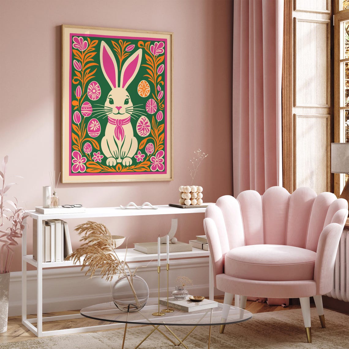 Easter Bunny, Spring Decor Art Print - Image 2