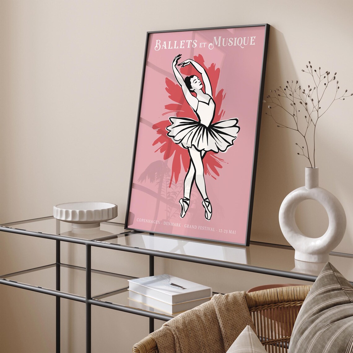 Ballets et Musique Copenhagen Pink Ballerina Festival Poster - Image 6