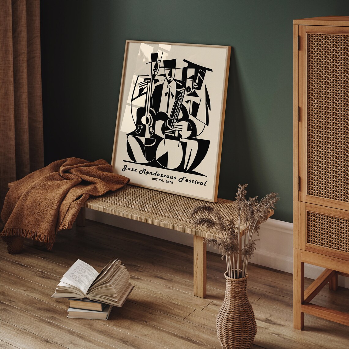 Jazz Rendezvous Festival May 24 1978 Cubist Musicians Poster - Image 5