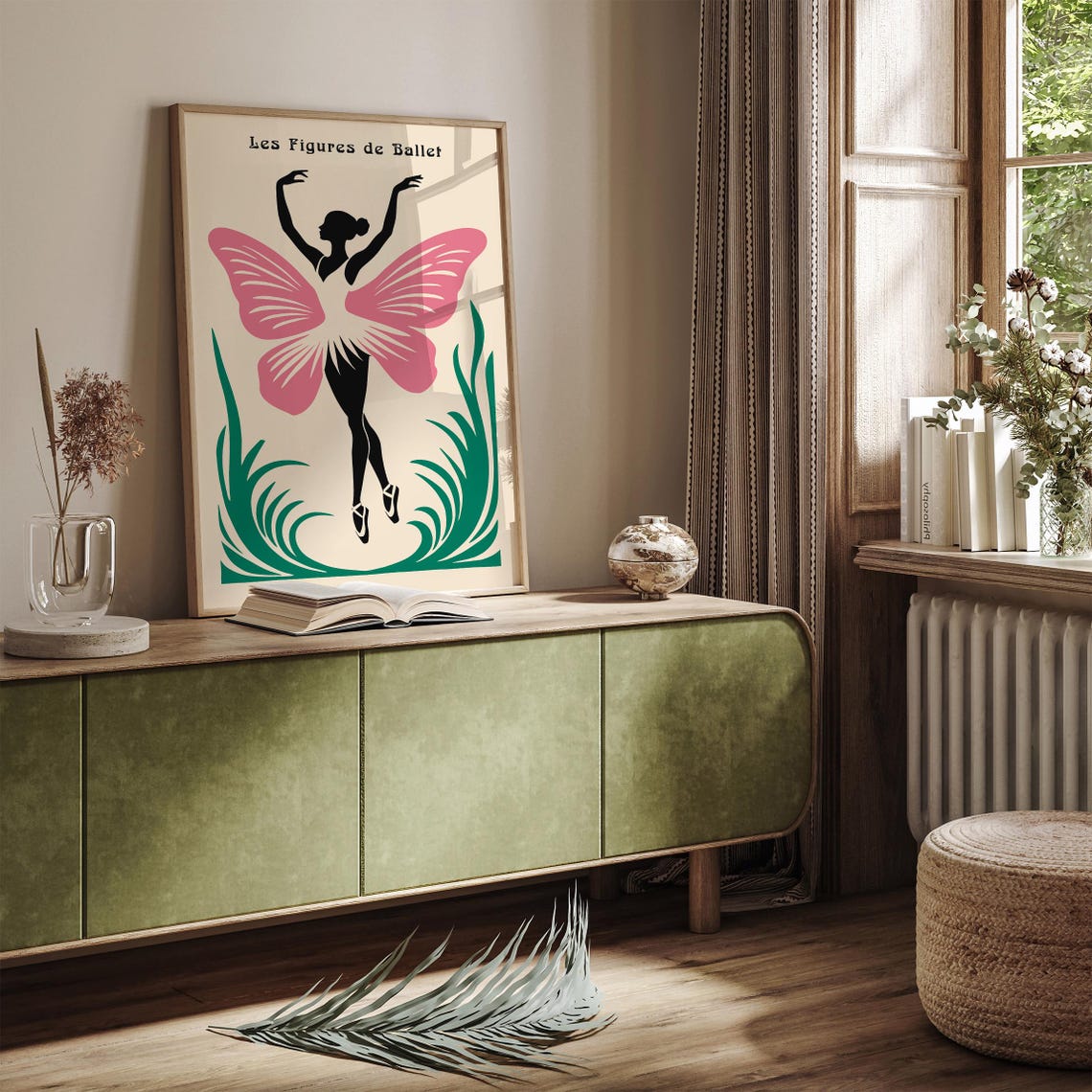 Les Figures de Ballet Poster with Pink Butterfly Wings Dancer - Image 3
