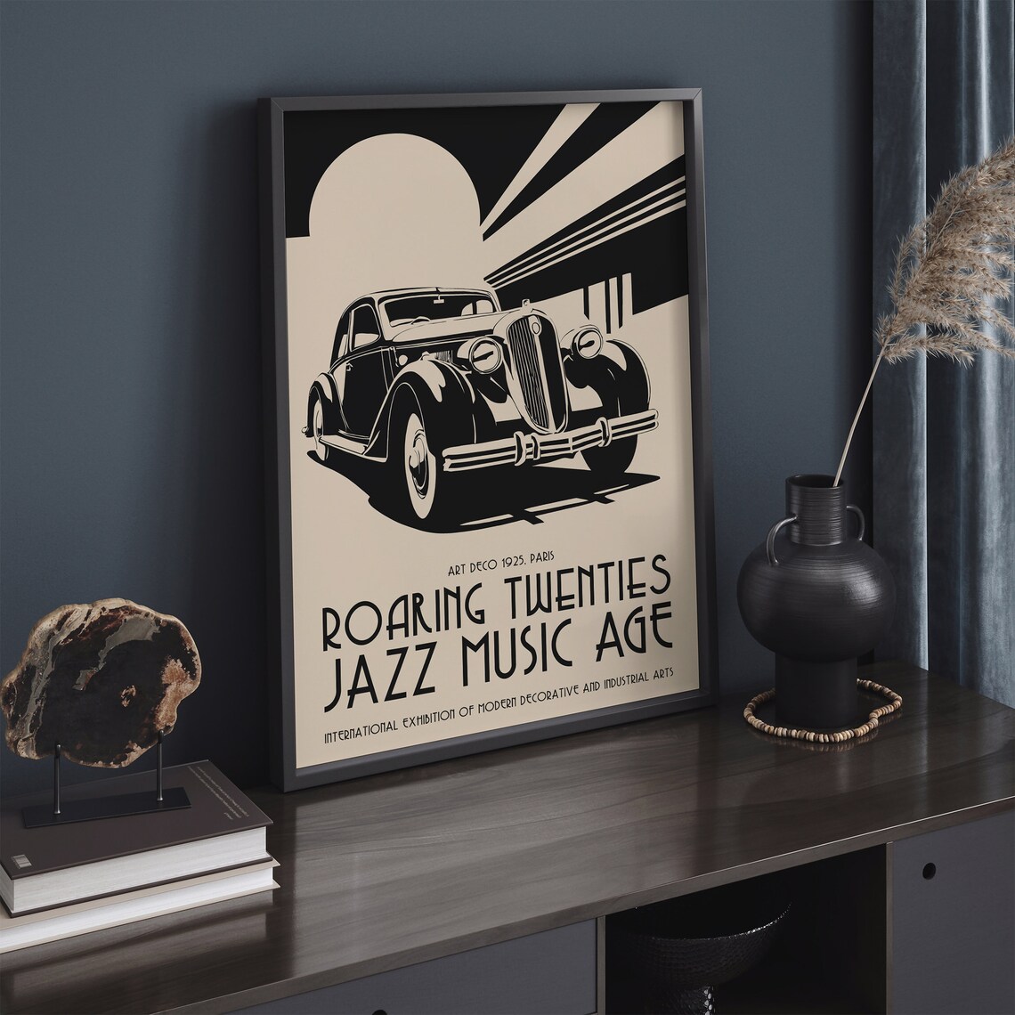 Art Deco 1925 Paris Vintage Classic Car Roaring Twenties Auto Poster - Image 5