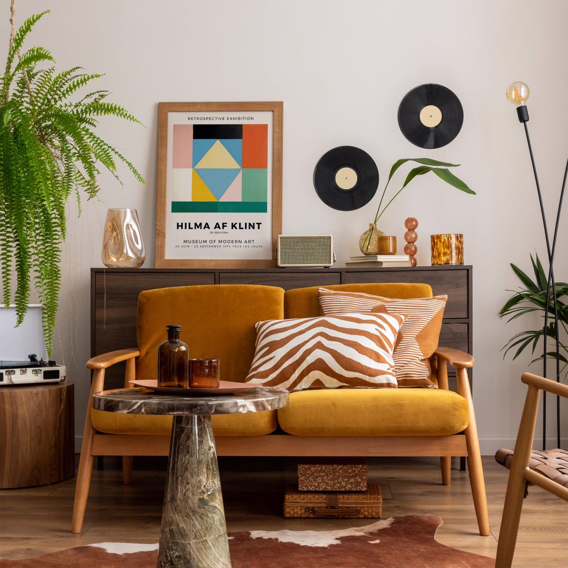 Hilma af Klint Retrospective Exhibition Geometric Abstract Print - Image 4