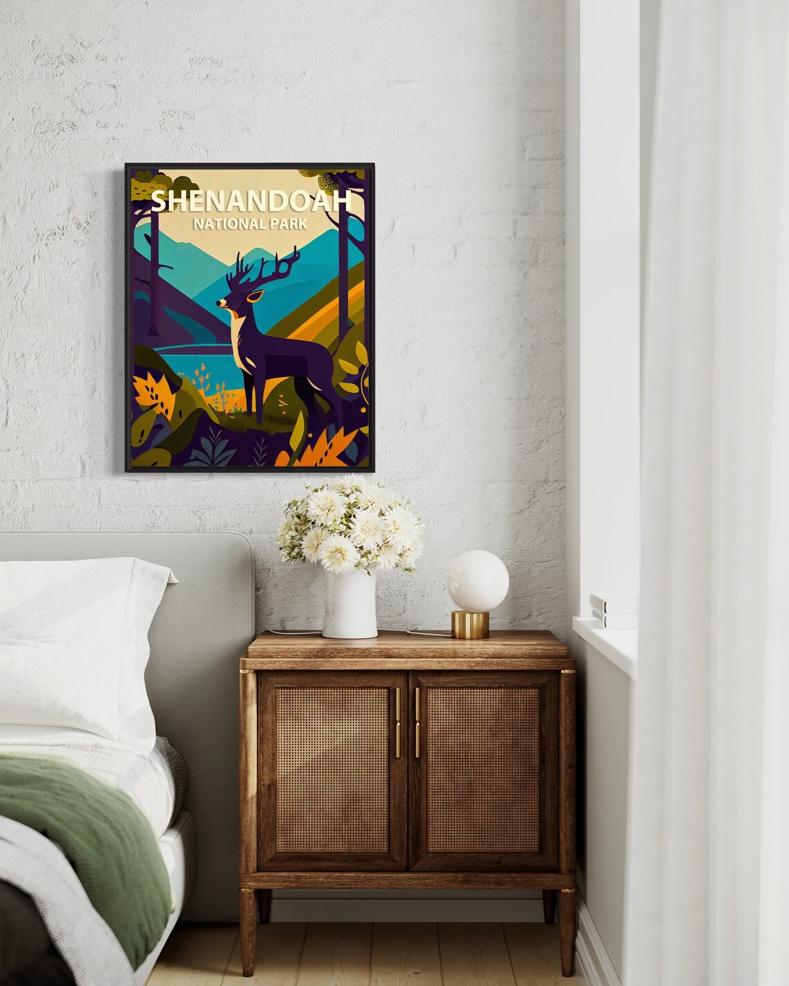 Shenandoah National Park Stag Mountain Sunset Wildlife Travel Poster - Image 3