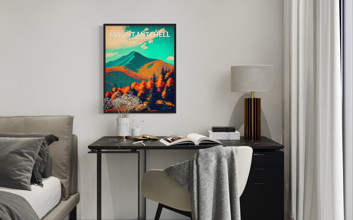 Mount Mitchell North Carolina Autumn Foliage Peak Mountain Poster - Image 2
