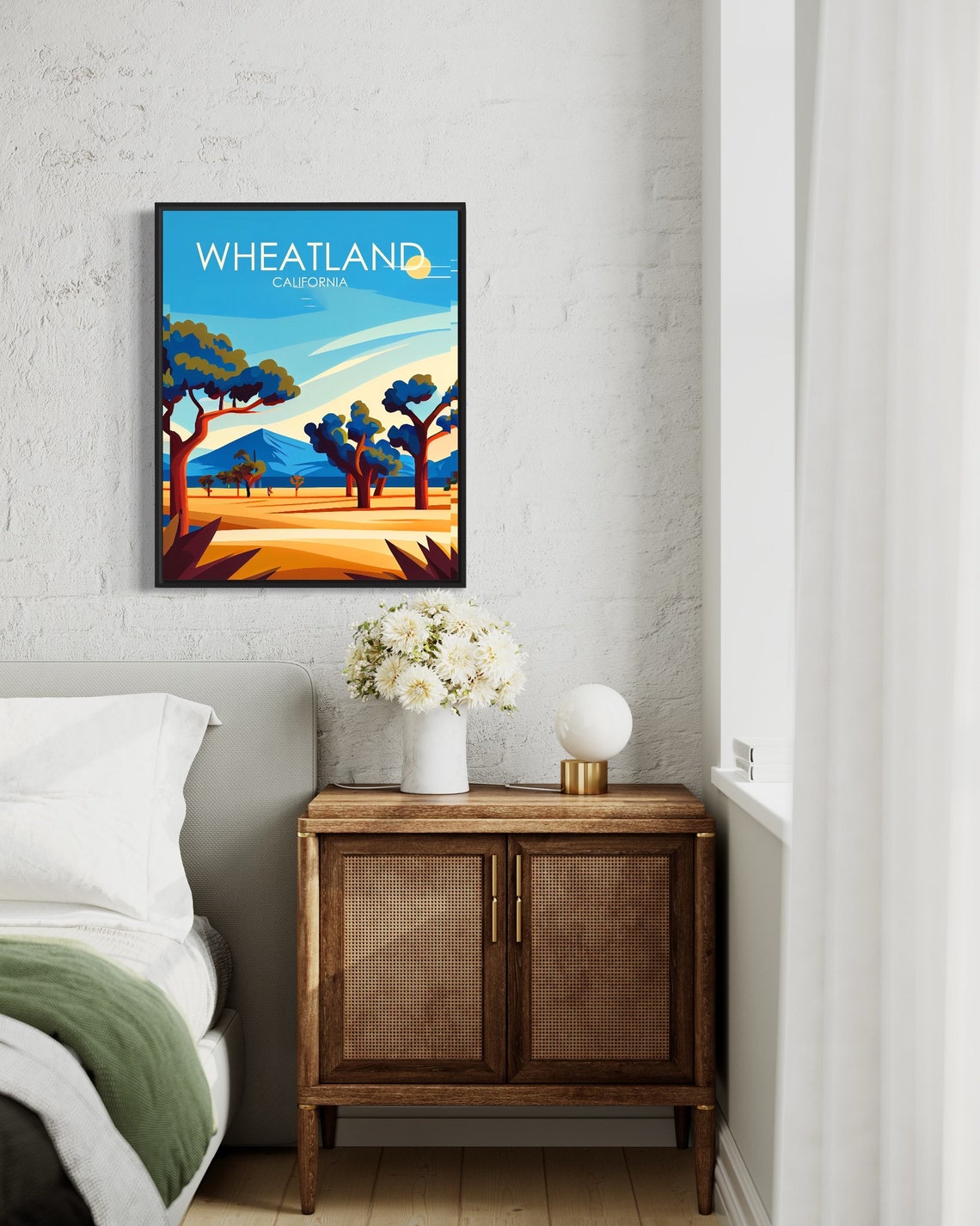 Wheatland California Oak Trees Golden Rolling Fields Poster Artwork - Image 2