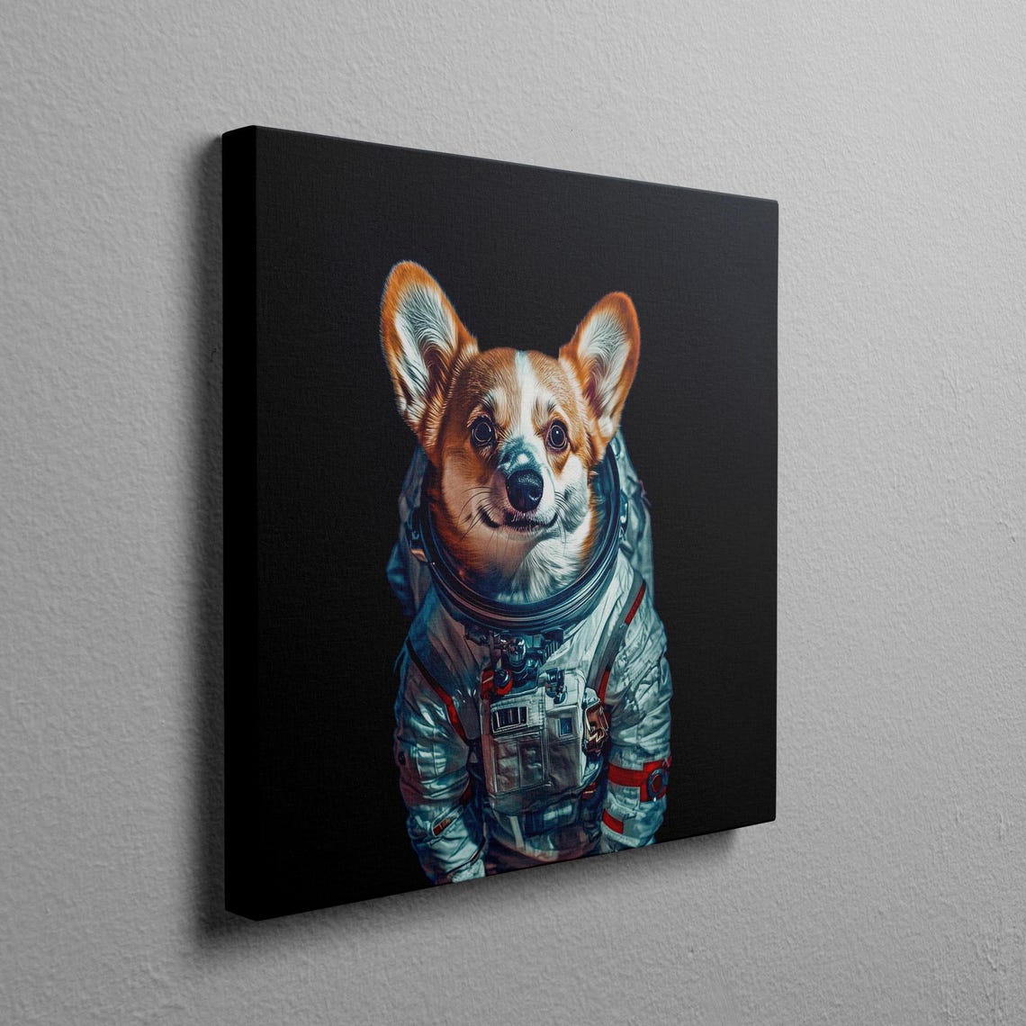 Cute Corgi Wearing An Astronaut Suit Against Deep Space Poster - Image 2