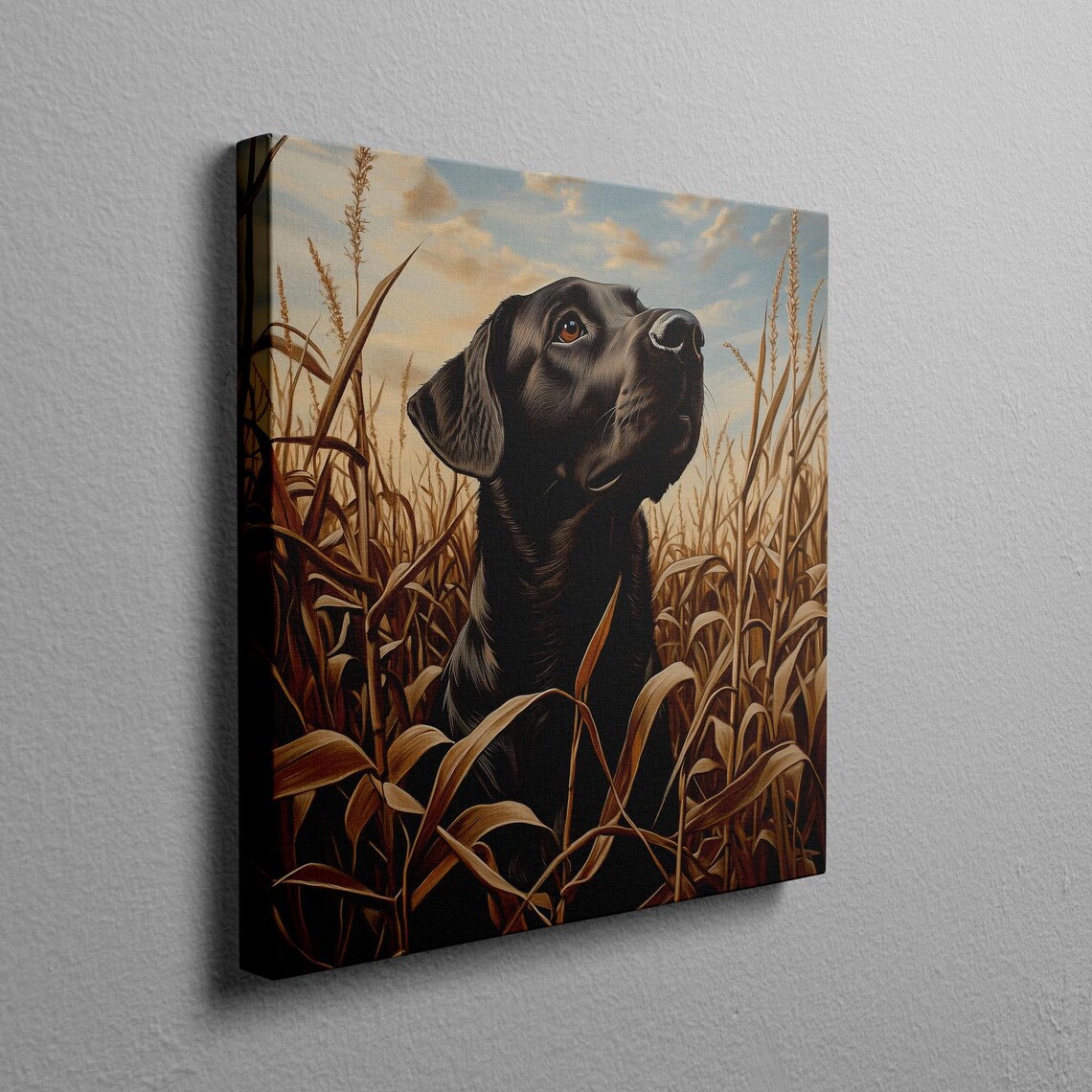 Black Lab Cornfield Art Print, Dog Wall Decor - Image 2