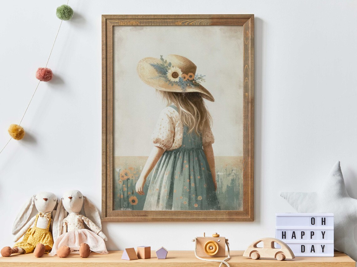 Wildflower Nursery Decor Art Print for Girls