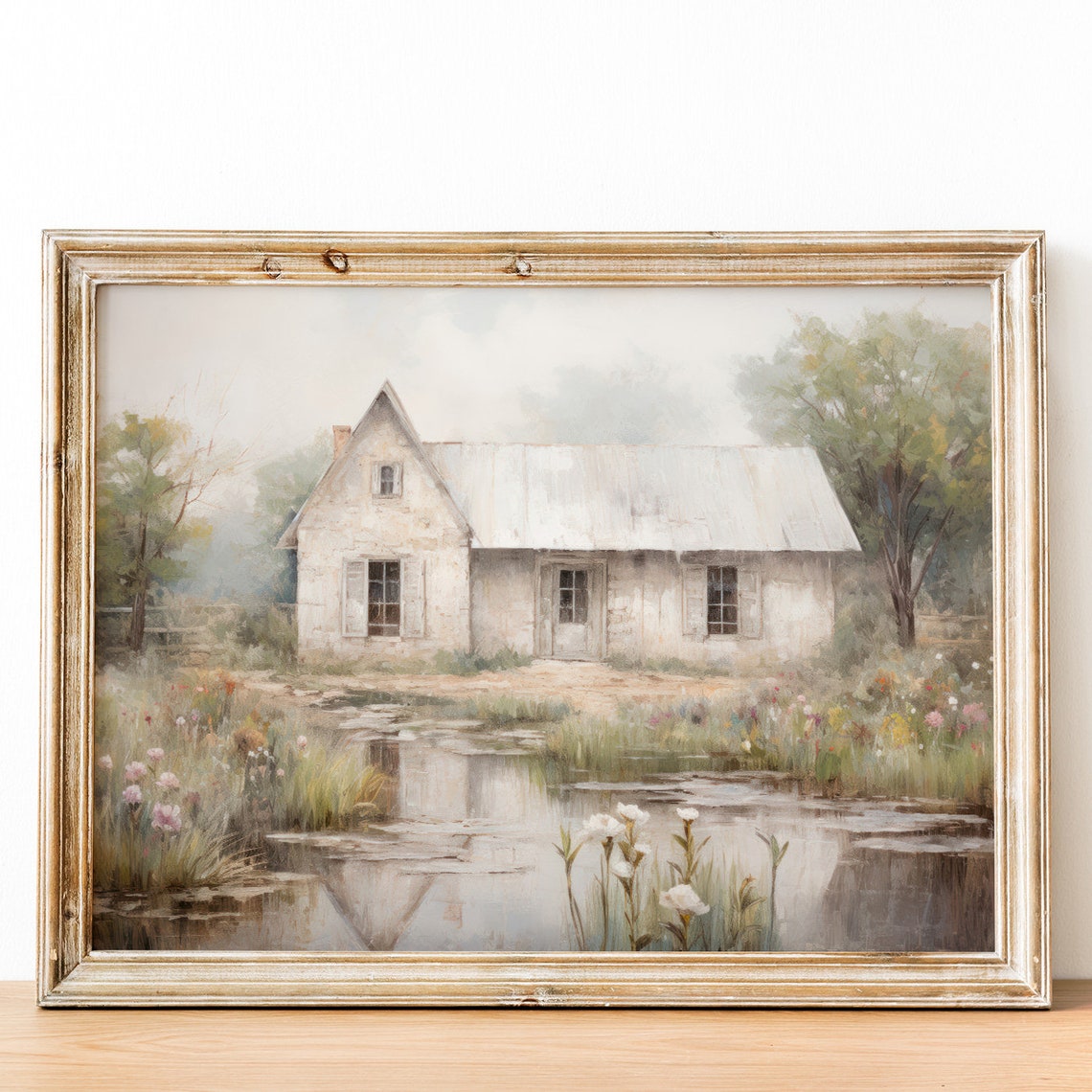 Cottage Art Print Cottage Painting French Countryside Painting Rustic Farmhouse Home Decor Country Style Wall Art Wall Art - Image 3