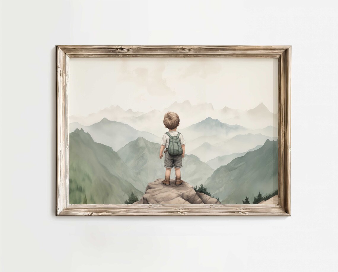 Adventure Toddler Nursery Art Print, Explore Dream Big