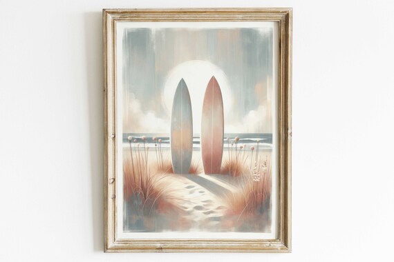 Surfing Print Surfboard Wall Art Beach Painting Surfer Print Surfer Gift Surfing Home Decor Beach House Wall Decor Wall Art