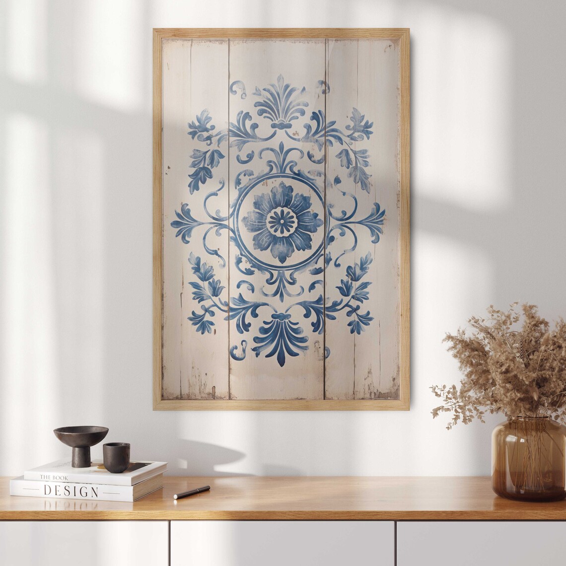 Azulejo Portuguese Tile Art Print, Vintage Motif - Image 2