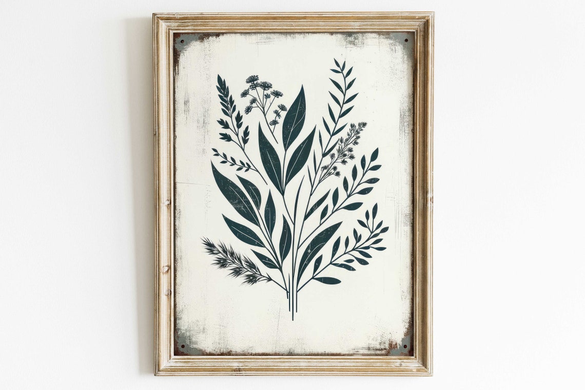 Rustic Floral Vintage Flower Art Print