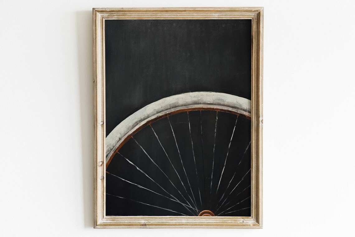 Minimalist Bicycle Art Print, Vintage Retro Bike