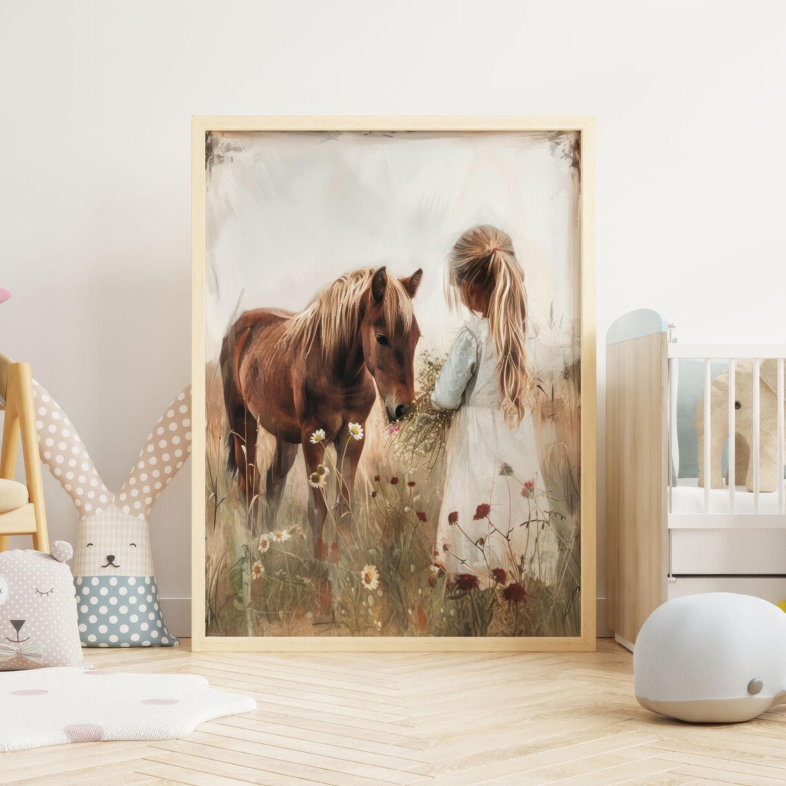 Horse Nursery Vintage Nursery Wall Decor Art Print - Image 4