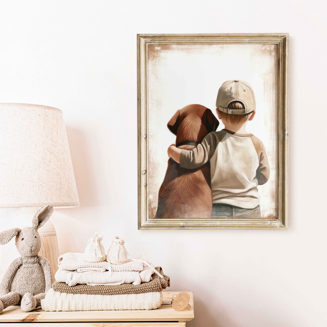 Brown Labrador Retriever Nursery Art Print - Image 2