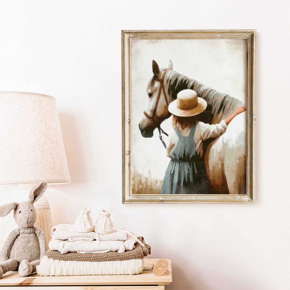 Girl Horse Print Horse Wall Art Kids Horse Gifts For Young Girl Farmhouse Equestrian Art Girls Room Decor Girl Wall Art - Image 2