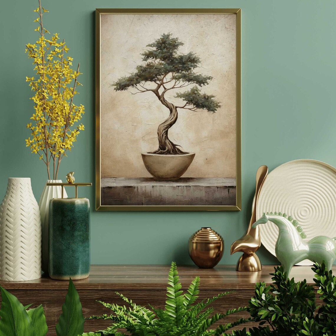 Bonsai Tree Vintage Japanese Botanical Art Print - Image 2