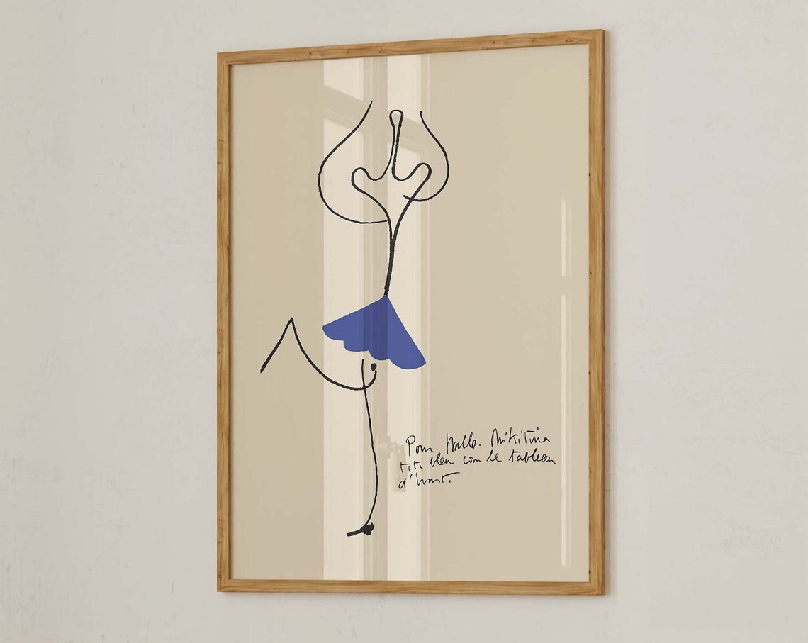 Joan Miro Romeo And Juliette Blue Vintage Costume Design Art Print - Image 3