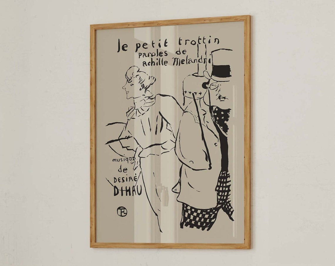 French Wall Art Vintage Wall Art Henri De Toulouse The Little Errand Girl French Exhibition Poster Theater Poster French Poster - Image 3