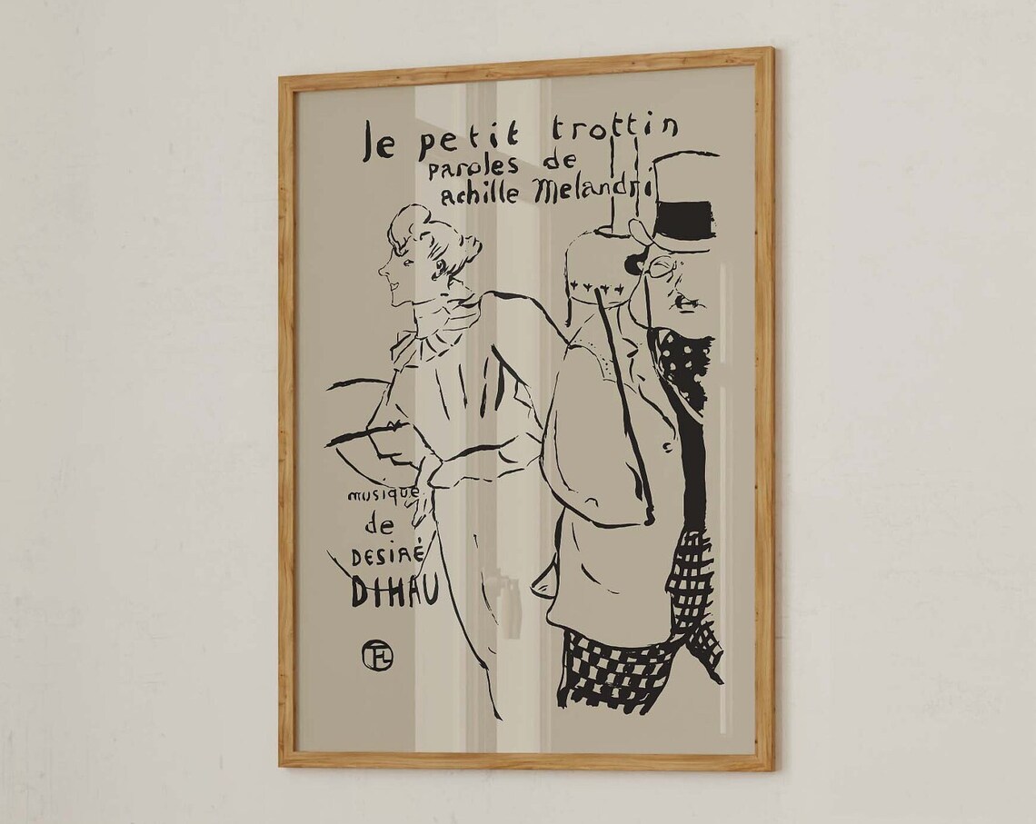 Toulouse Lautrec Le Petit Trottin French Vintage Theater Poster - Image 3