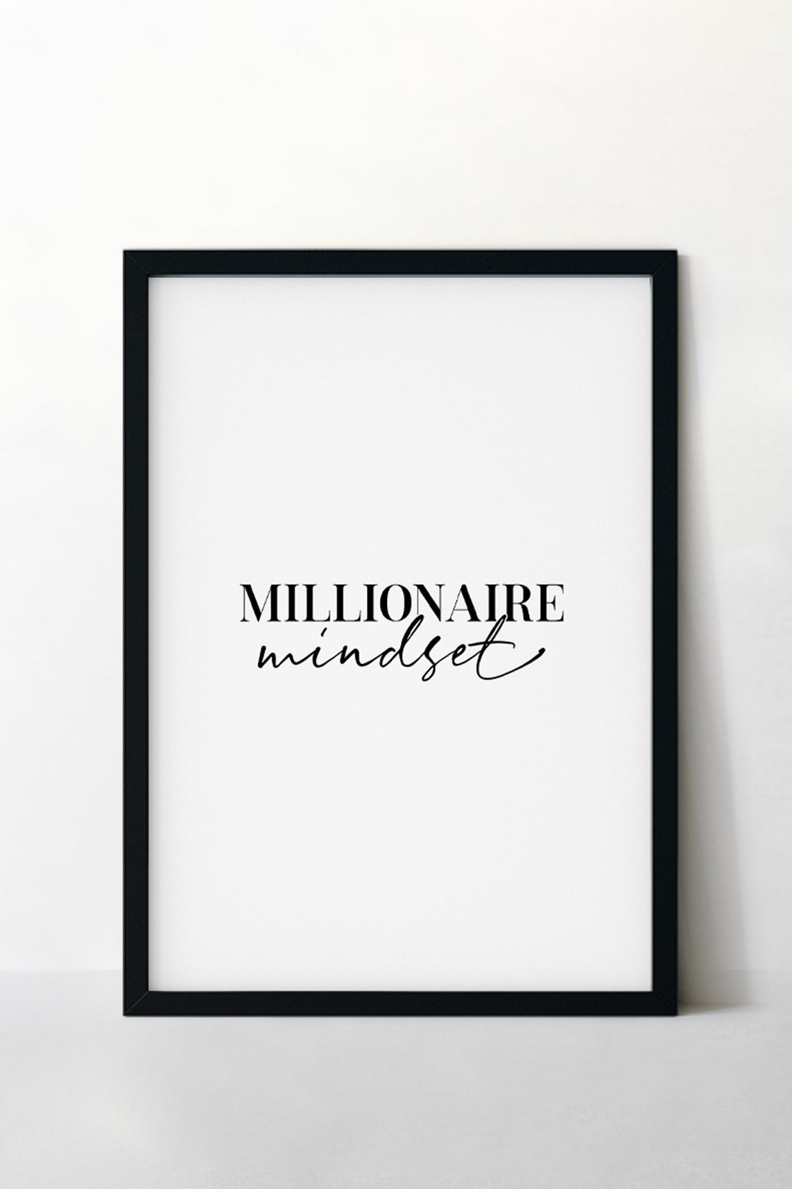 Millionaire Mindset Serif Script Mixed Typography Success Poster - Image 4