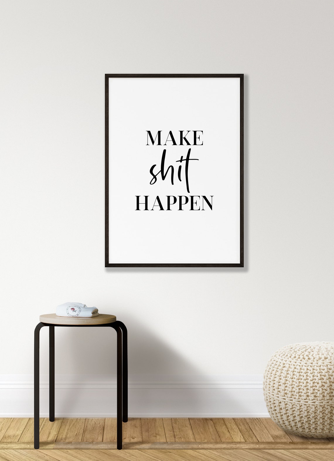 Make Shit Happen Bold Motivational Funny Coworker Office Poster - Image 3