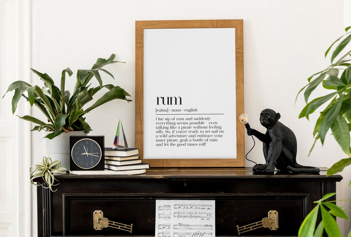 Funny Rum Dictionary Definition Pirate Bar Cart Adventure Poster - Image 5