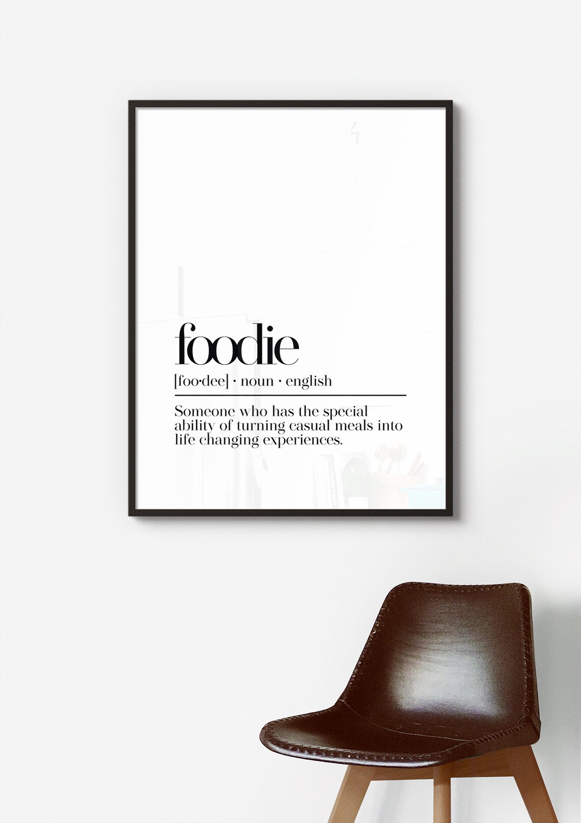 Foodie Dictionary Definition Food Lover Kitchen Quote Poster - Image 2