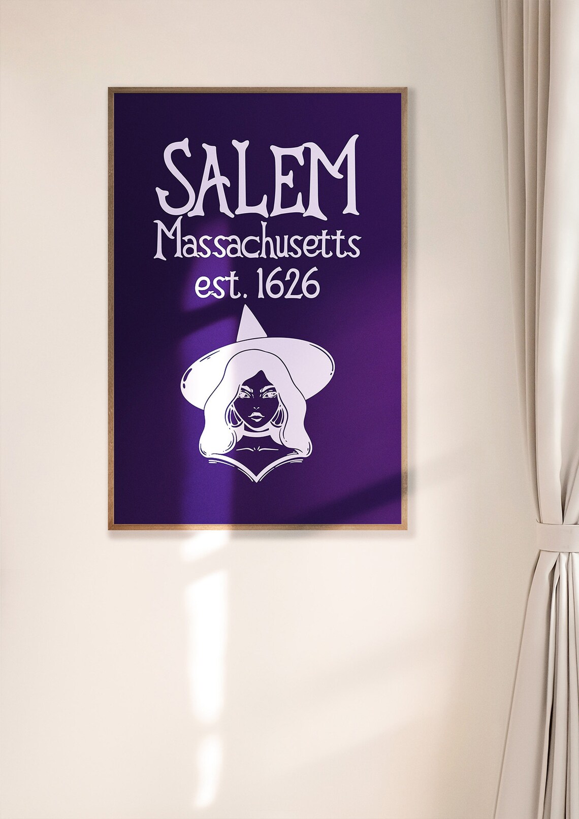 Salem Massachusetts Est 1626 Witch Portrait Halloween Travel Poster - Image 5