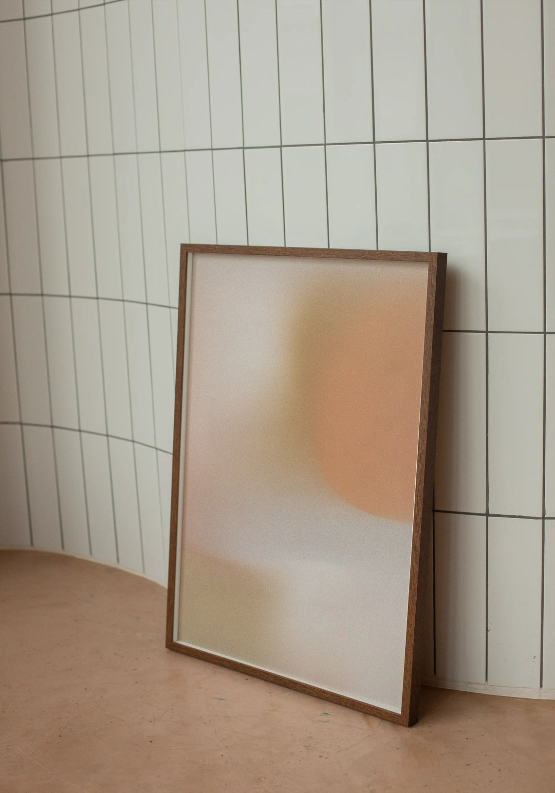 Beige Abstract Watercolor Poster Soft Blush And Terracotta Tones - Image 2