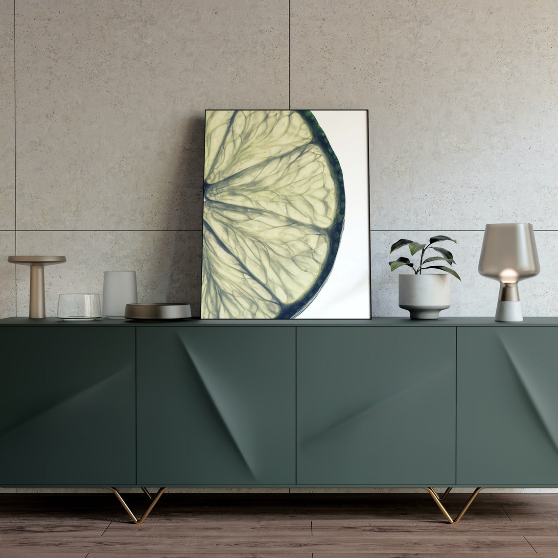 Lime Lime Slice Print Wall Art Home Decor Kitchen Wall Art Green Citrus Fruit Print Fruit Print - Image 4