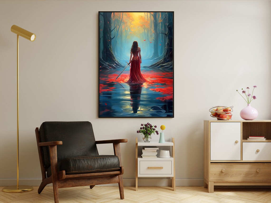 Athena Goddess, Dark Academia Gothic Art Print - Image 3