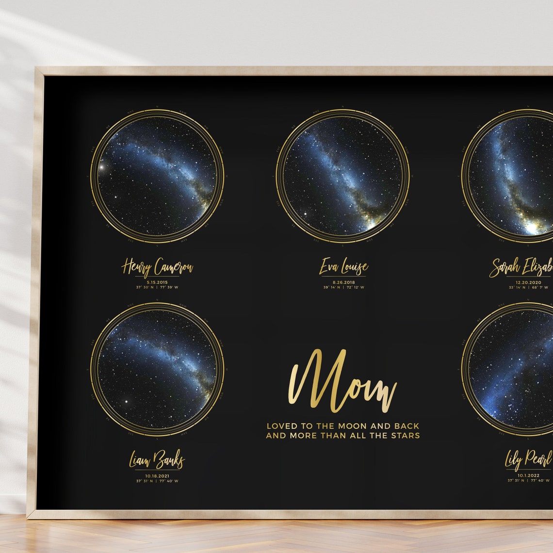 Personalized Star Map Night Sky Print, Dad Gift