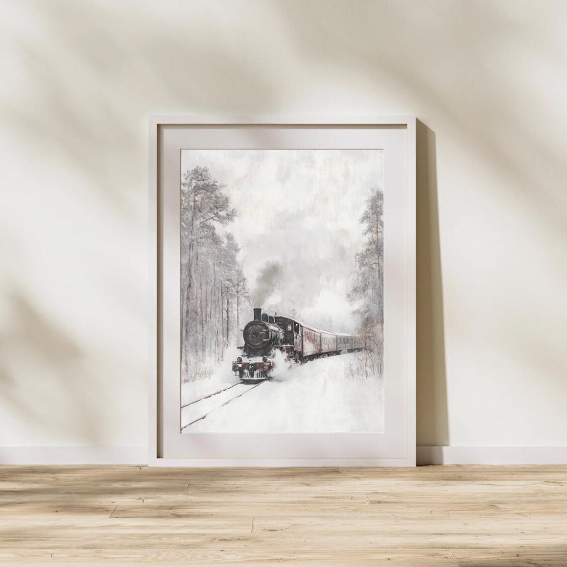Orient Express Train In A Snow-Covered Forest, Art Print - Image 6