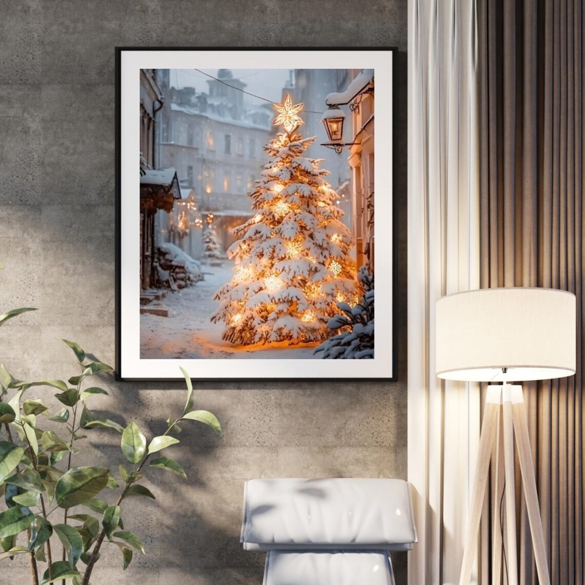 Winter Christmas Tree Classic Photograph Poster - Image 4