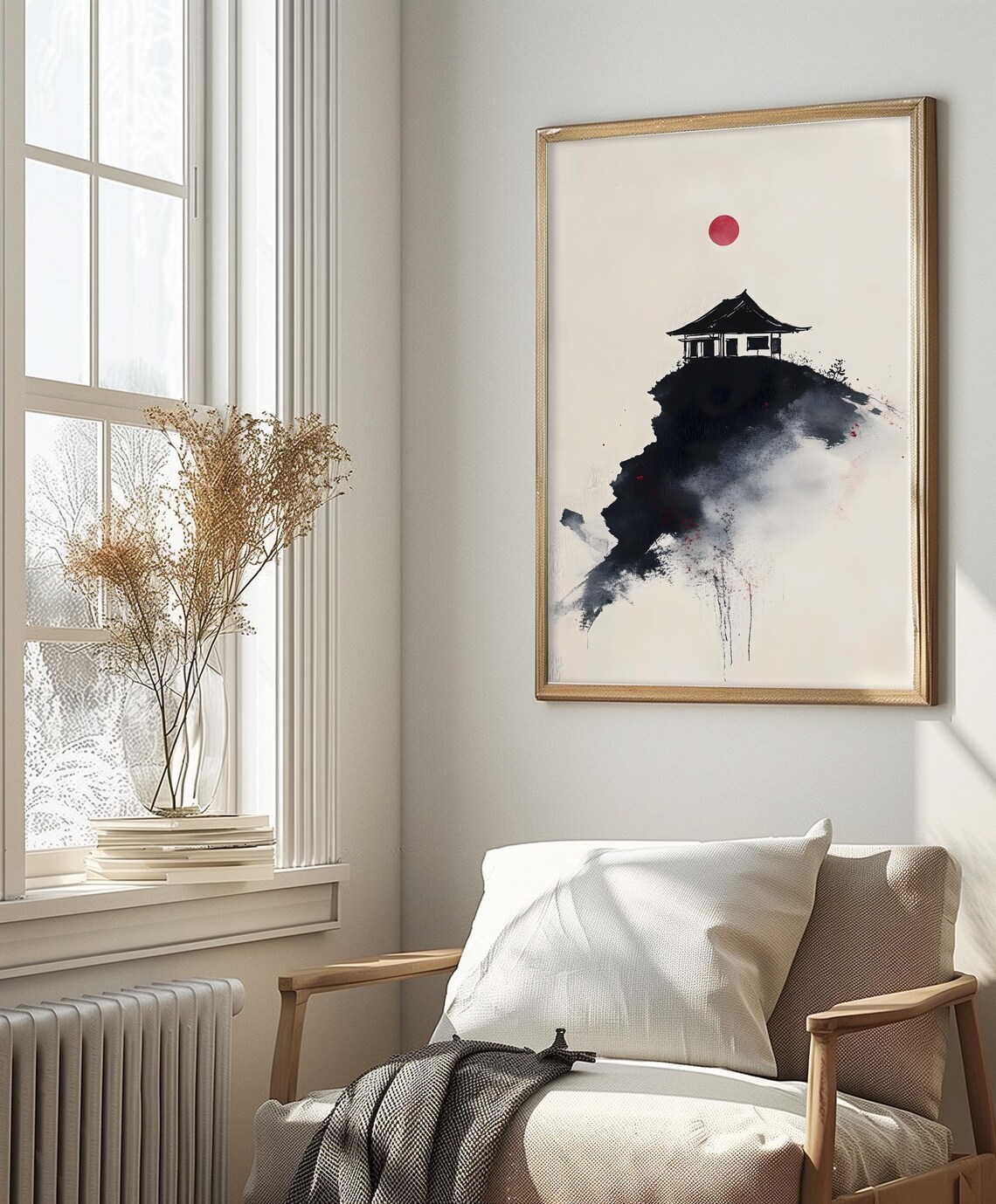Sumi E Ink Painting, Japandi Minimalist Art Print - Image 2