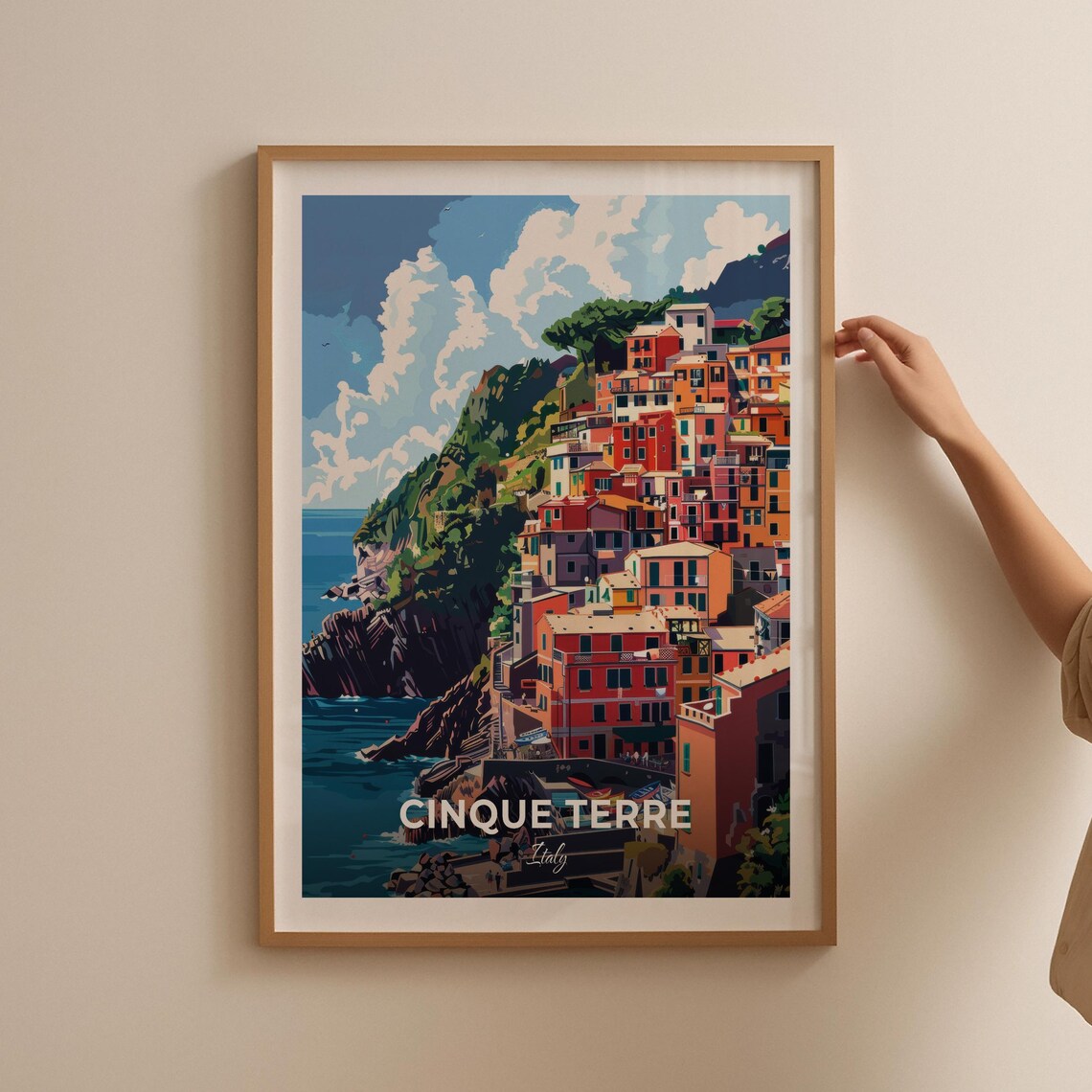 Cinque Terre Italy Colorful Cliffside Village Coastal Travel Poster - Image 2