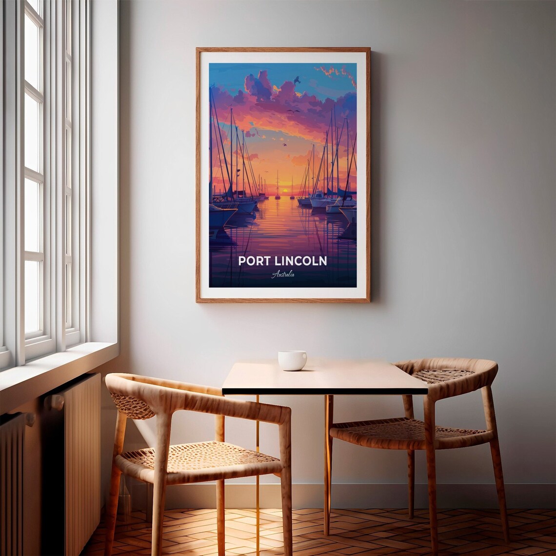 Port Lincoln Travel Poster Port Lincoln Marina City Print Cityscape Artwork Birthday Wedding Gift Wall Art Location Print Home Decor - Image 2