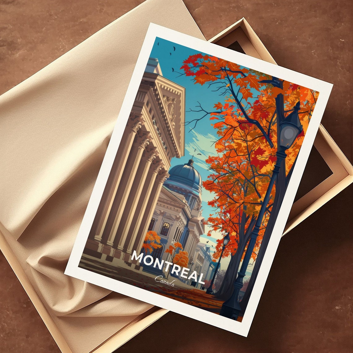 Montreal Travel Poster The Montreal Museum Of Fine Arts City Print Cityscape Artwork Birthday Wedding Gift Wall Art Location Print - Image 3