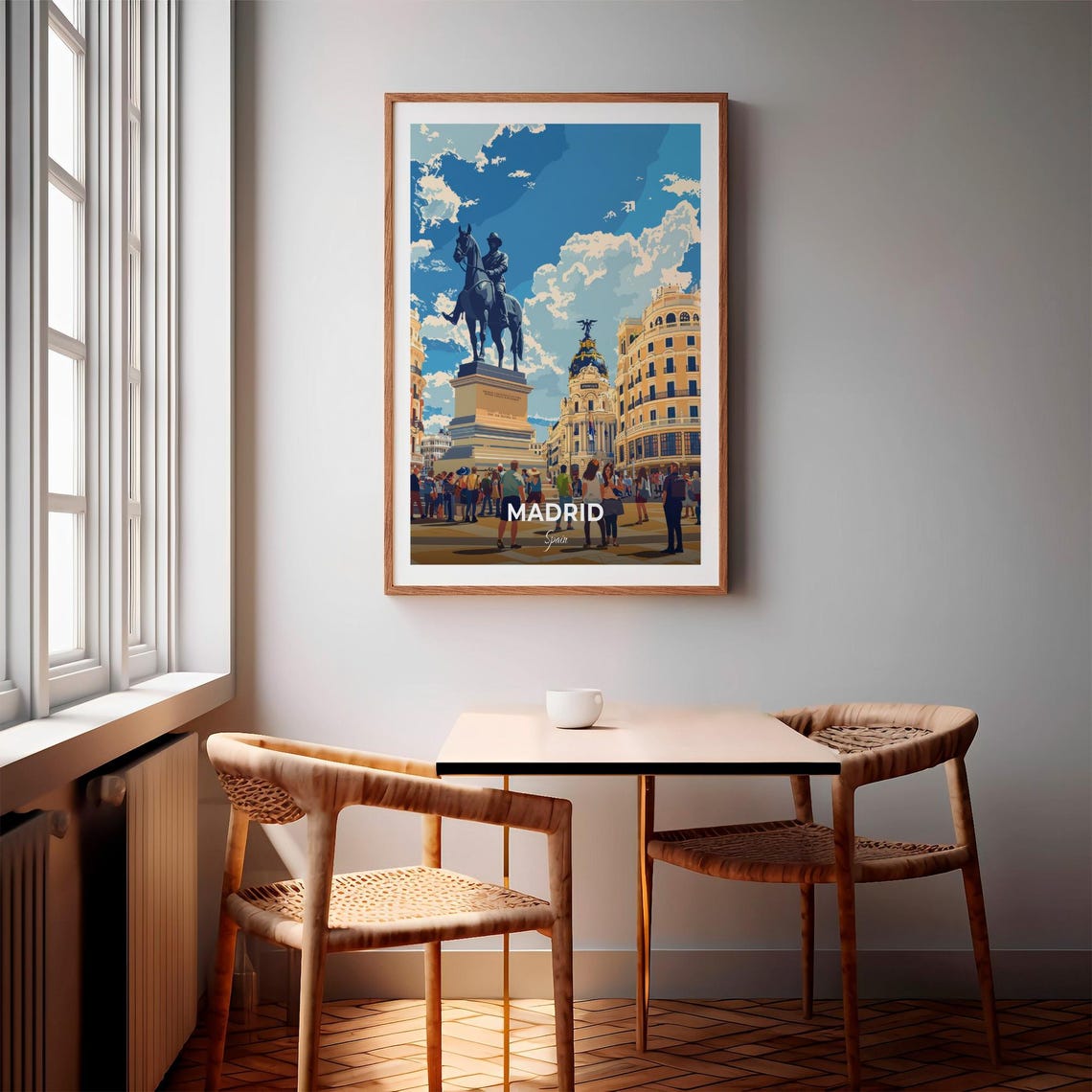 Madrid Spain Puerta del Sol Square Statue City Travel Poster - Image 3