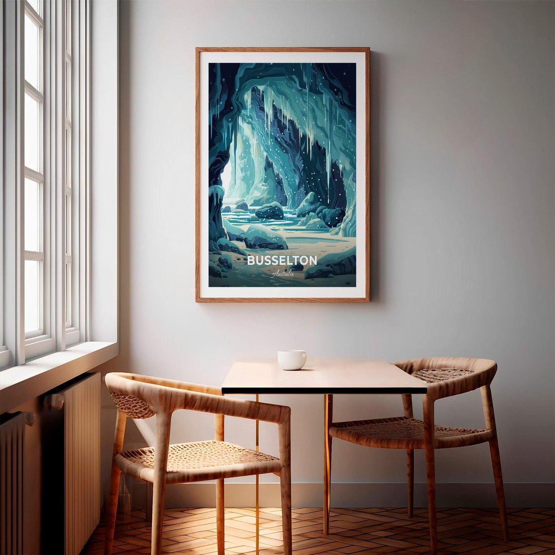 Busselton Australia Blue Ice Cavern Icicle Grotto Travel Poster - Image 2