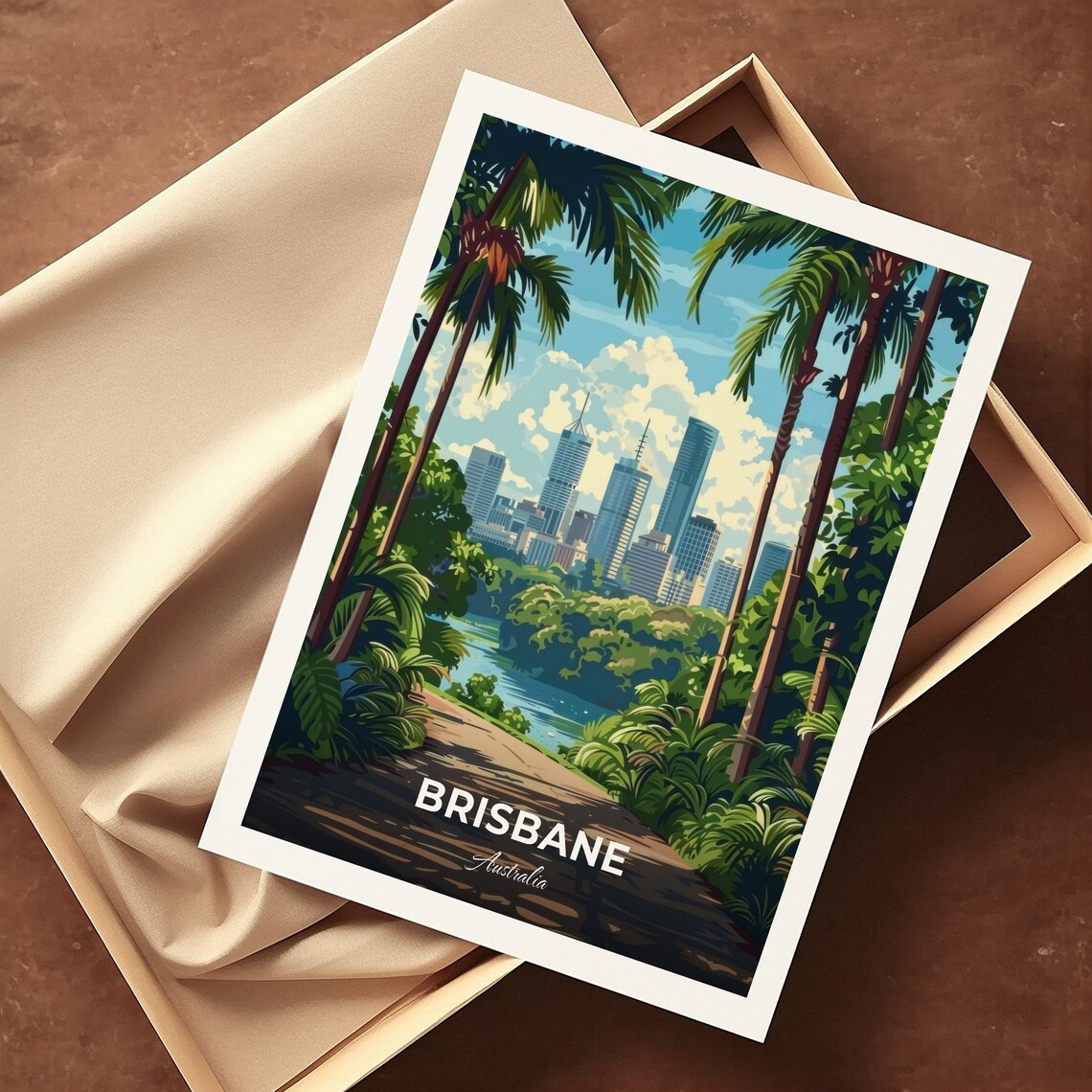 Brisbane Australia Mt Coot-tha Botanic Gardens River City Travel Poster - Image 3
