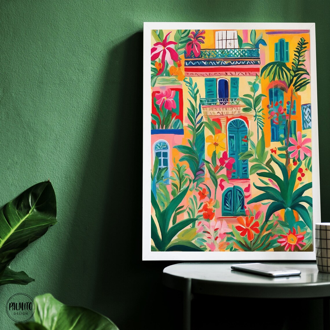 Colorful Facade Floral Botanical Illustration Print - Image 4