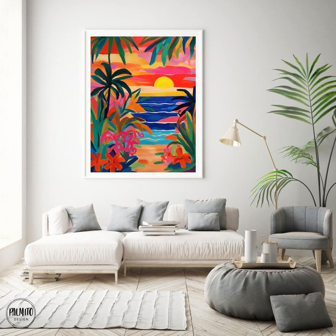 Matisse-Inspired Tropical Beach Art Print - Image 3