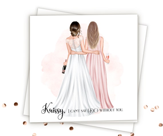 Bridesmaid Proposal Card Will You Be My Bridesmaid Proposal Gift Personalized Bridesmaid Gift Custom Bridesmaid Card Maid Of Honor Card