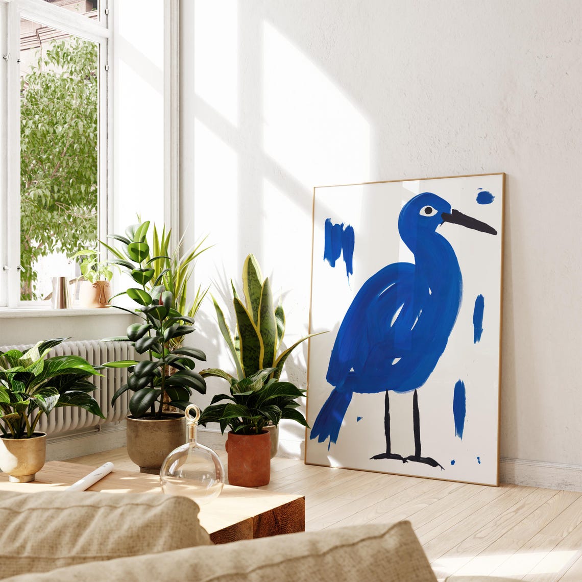 Minimal Stork Sketch, Kitchen Nursery Decor - Image 4